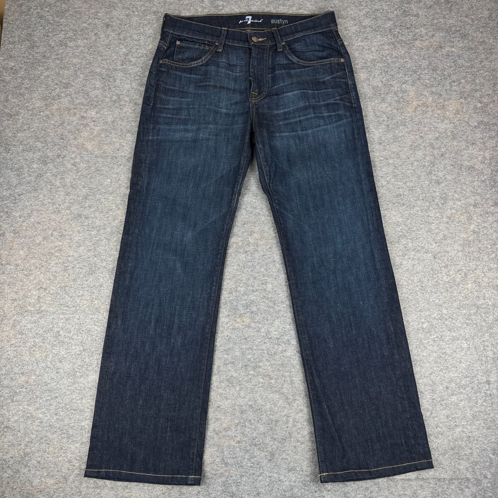 7 For All Mankind Austyn Denim Jeans 31" Relaxed Straight Blue Mens 31‎ 31x31